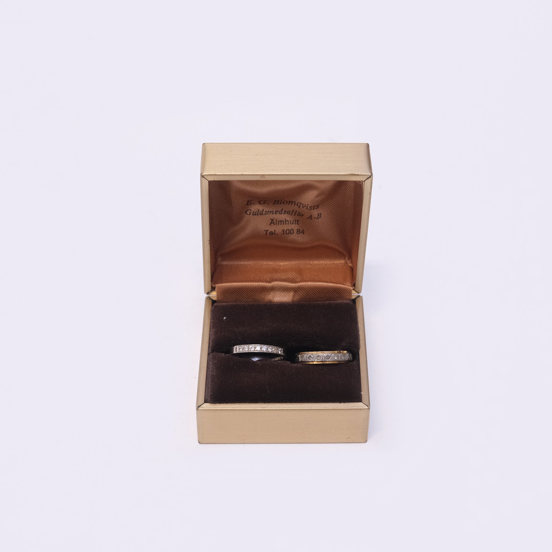 RINGAR, TVÅ STYCKEN, 18K GULD.