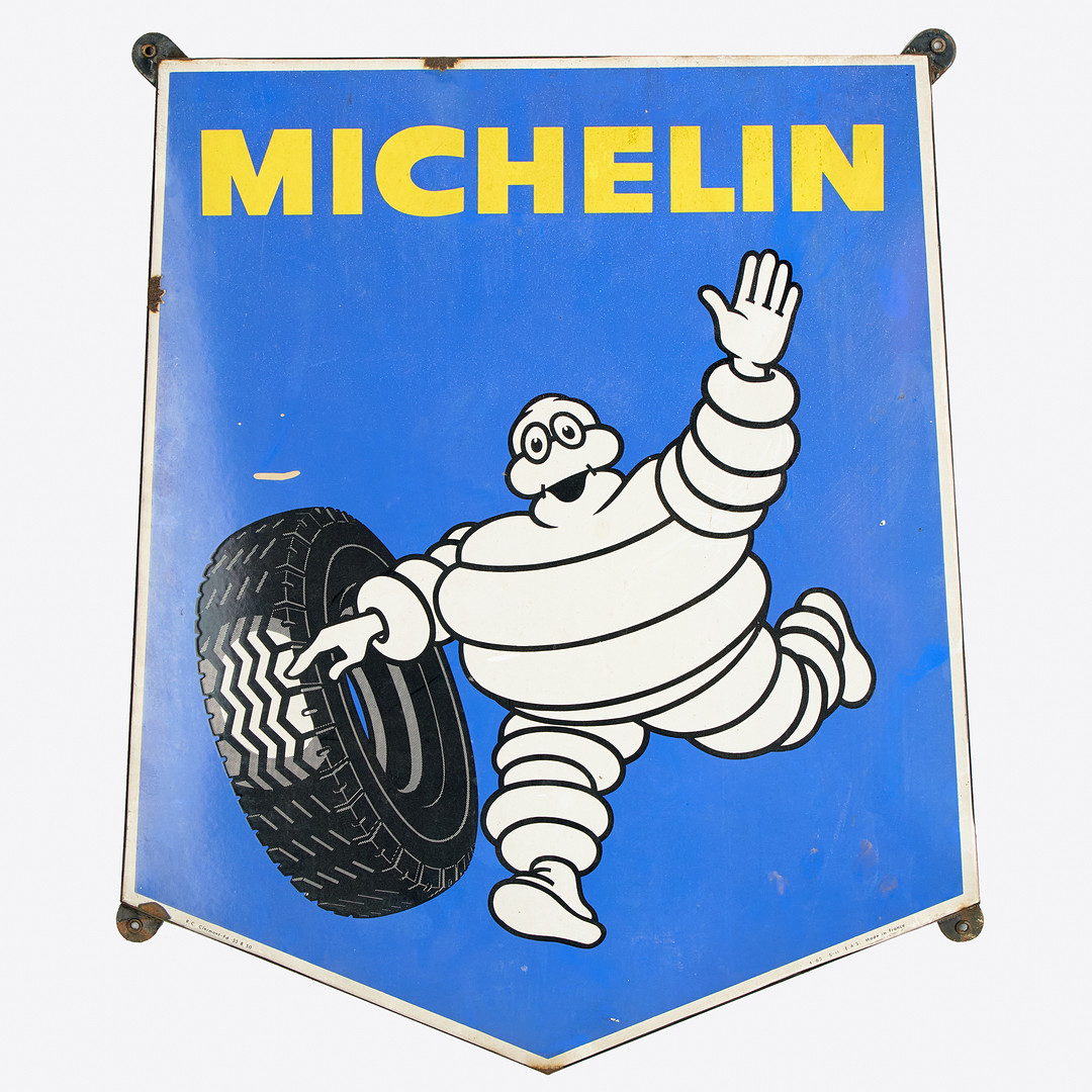 EMALJSKYLT. Michelin, Frankrike, daterad 1961.