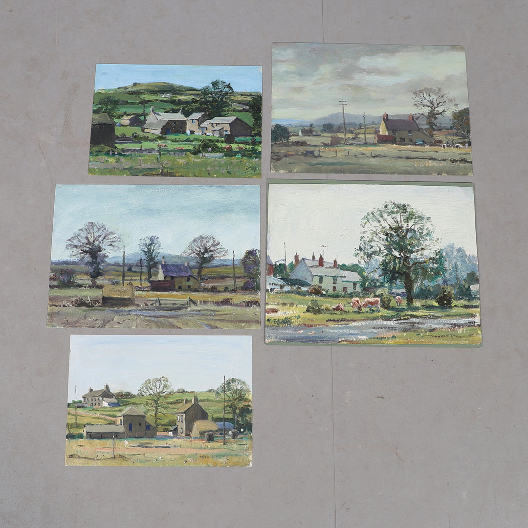 DEREK ARTHUR EDE (1922-1983). FIVE UNFRAMED LANDSCAPES.