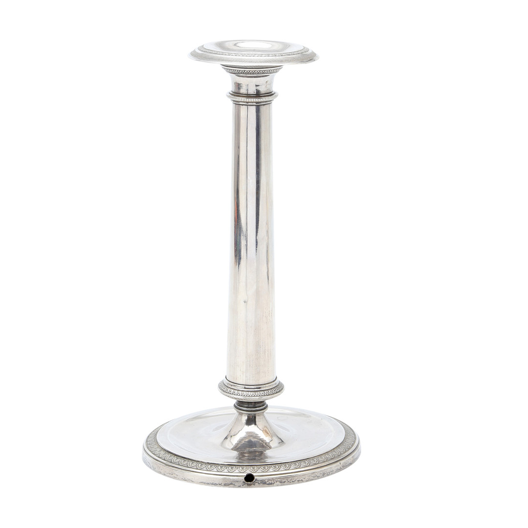 Fernandine silver candlestick from Barcelona, circa 1830.