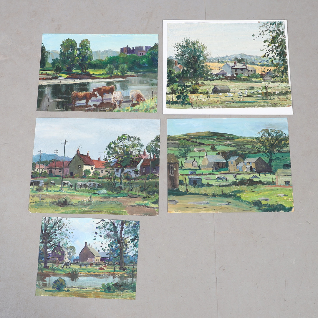 DEREK ARTHUR EDE (1922-1983). FIVE UNFRAMED LANDSCAPES.