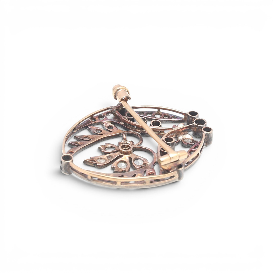 Belle Époque diamond brooch, circa 1910.