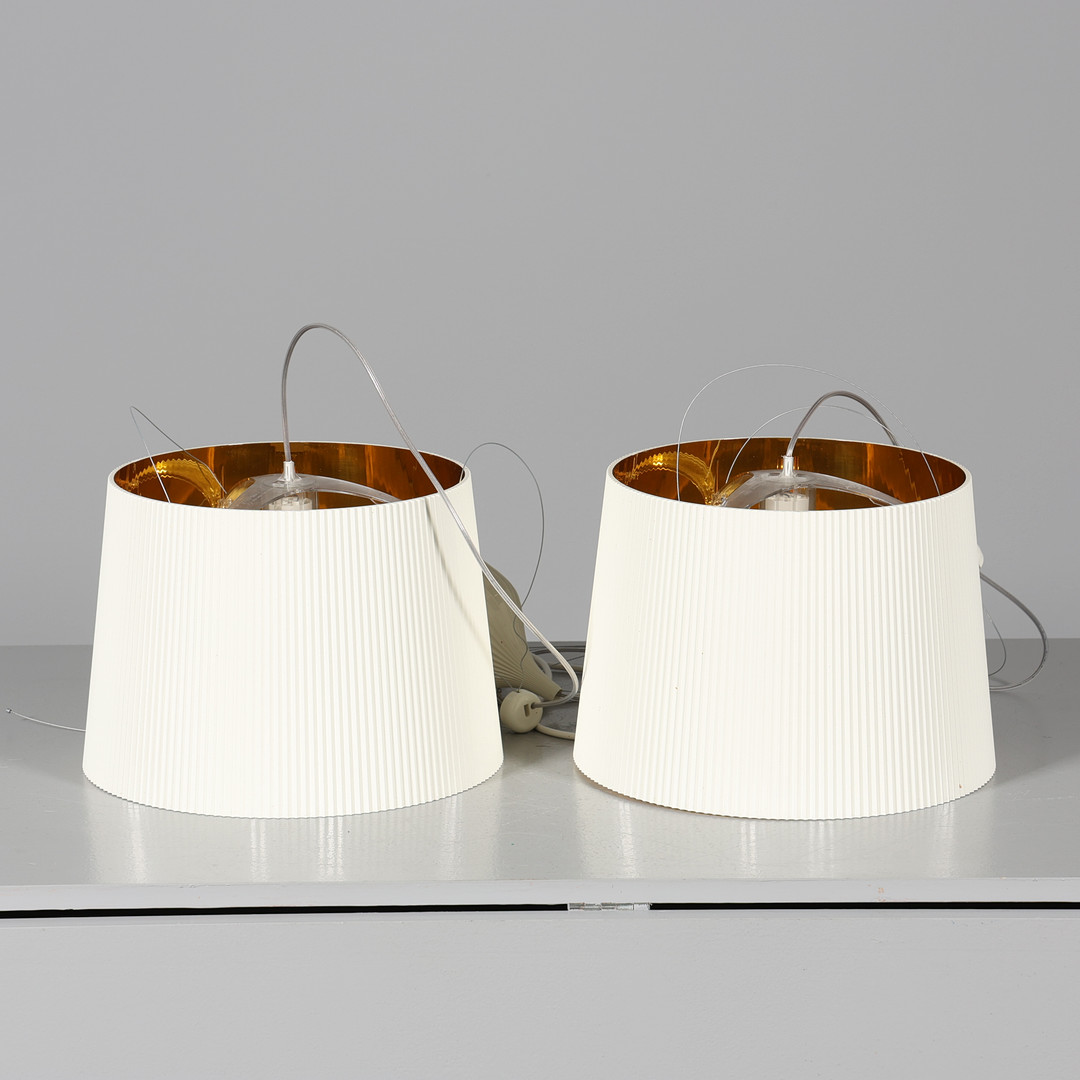 FERRUCCIO LAVIANI. TAKLAMPOR, Ett par, Kartell, "Gè" modell 9082.