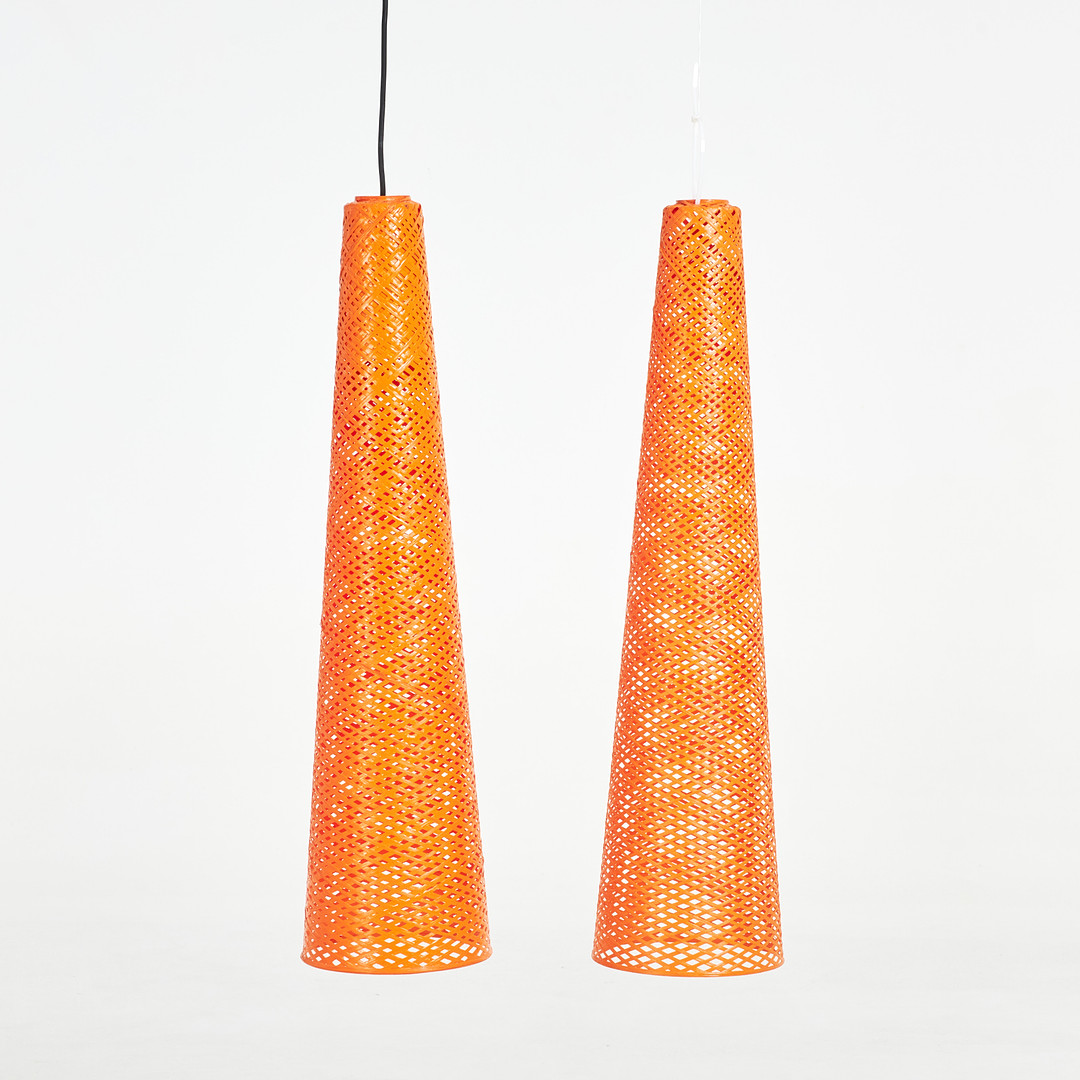 JORDI VILARDELL. Taklampor, 1 par, "The Wind", för Vibia, glasfiber.