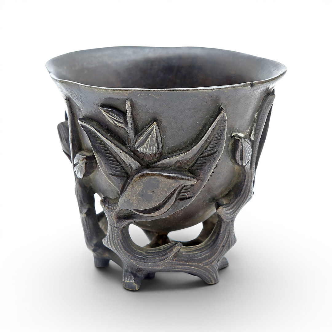 ALPHONSE GIROUX. Orientalist bronze cup, circa 1830-1840.