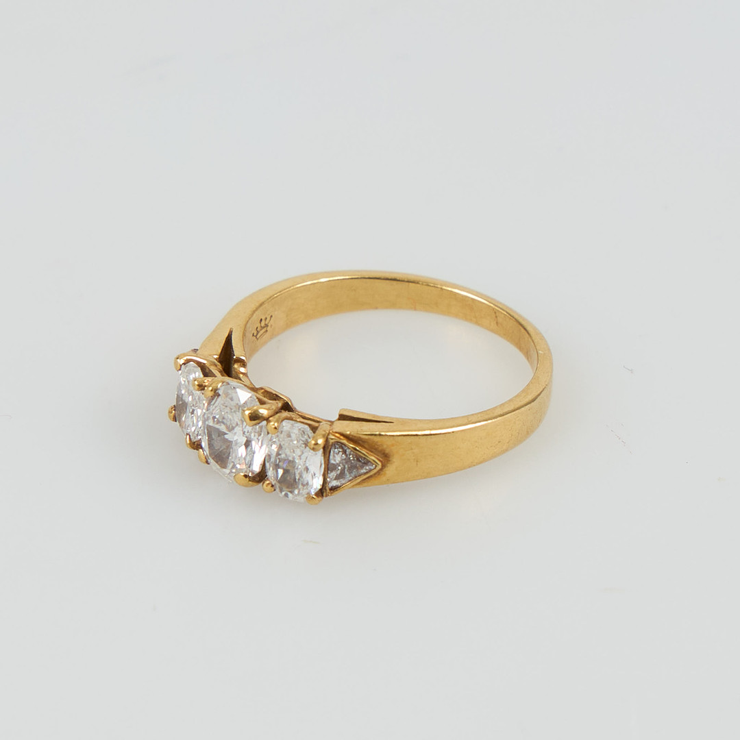 DIAMANTRING, 18K guld, 1.20 ct, Ø 16.