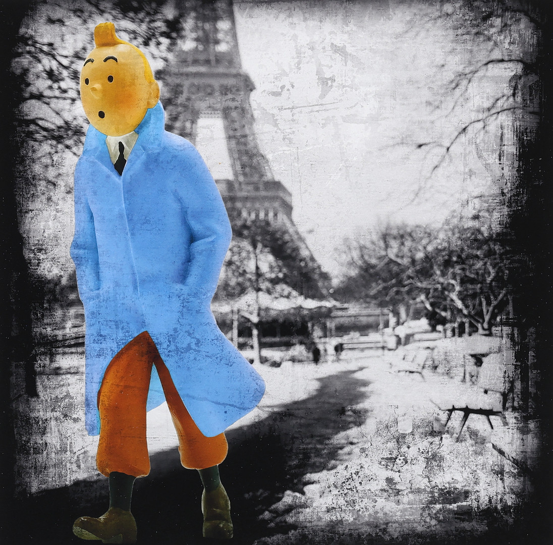 Mixed media, ”Cold day in Paris”, signerad, numrerad 189/199.
