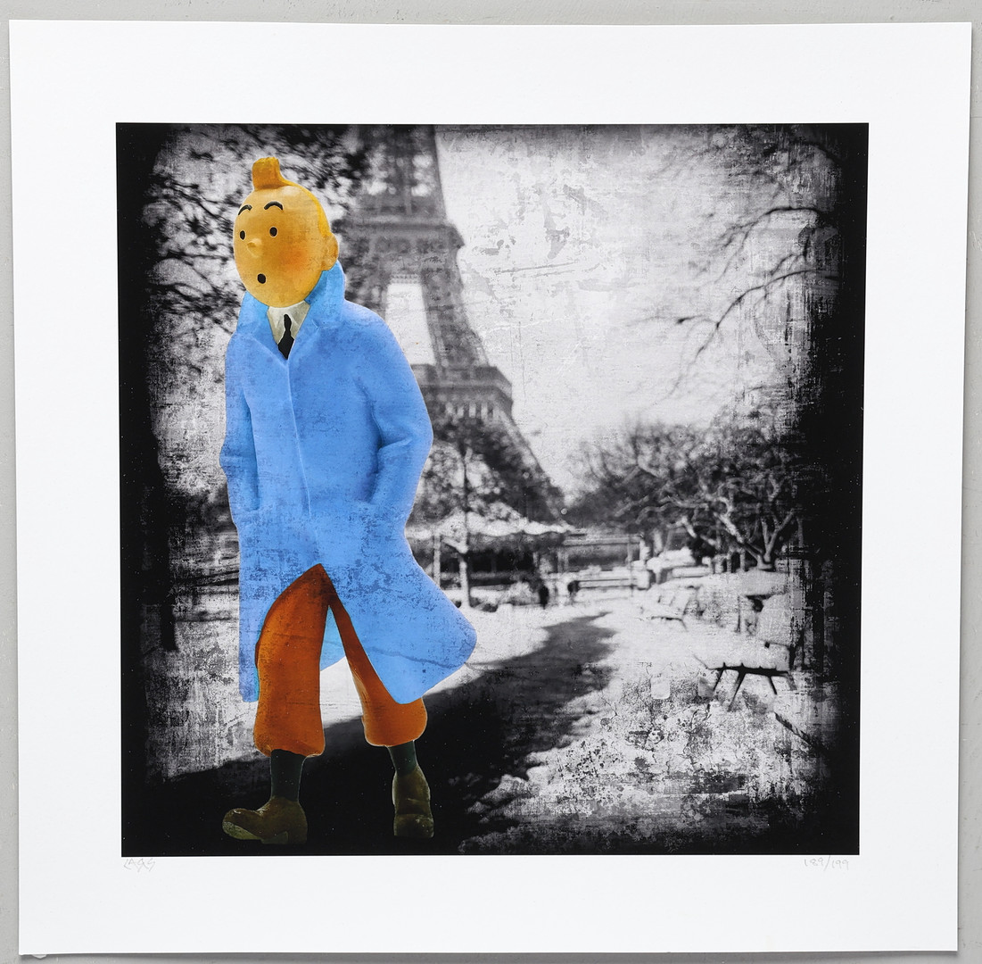 Mixed media, ”Cold day in Paris”, signerad, numrerad 189/199.