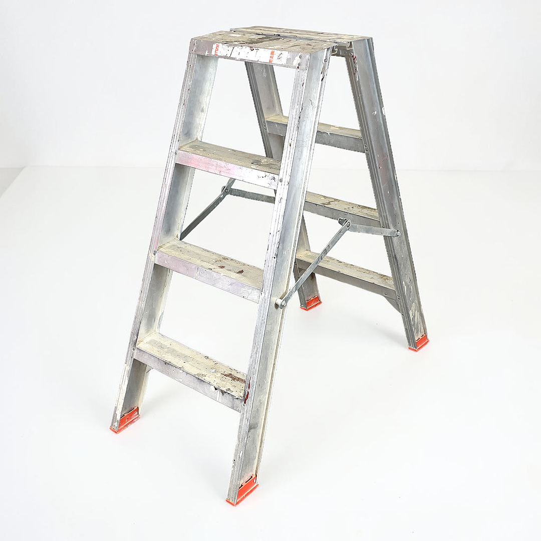 ARBETSBOCK, 4-steg, aluminium.