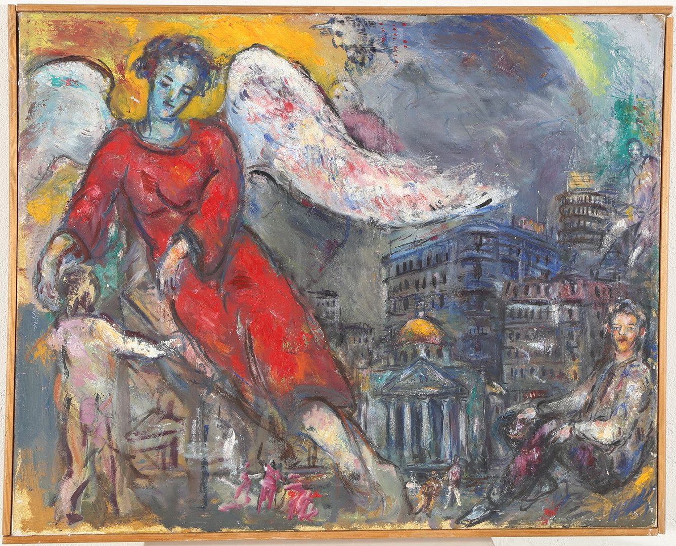 PIERRE BESKOW (F. 1945). Figurkomposition, olie på lærred, 1968.