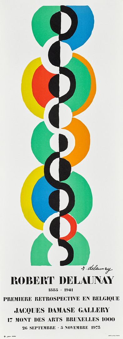 ROBERT DELAUNAY, Jacques Damase Gallery, Bruxelles, 1973, signerad i trycket, Arts Litho Paris.