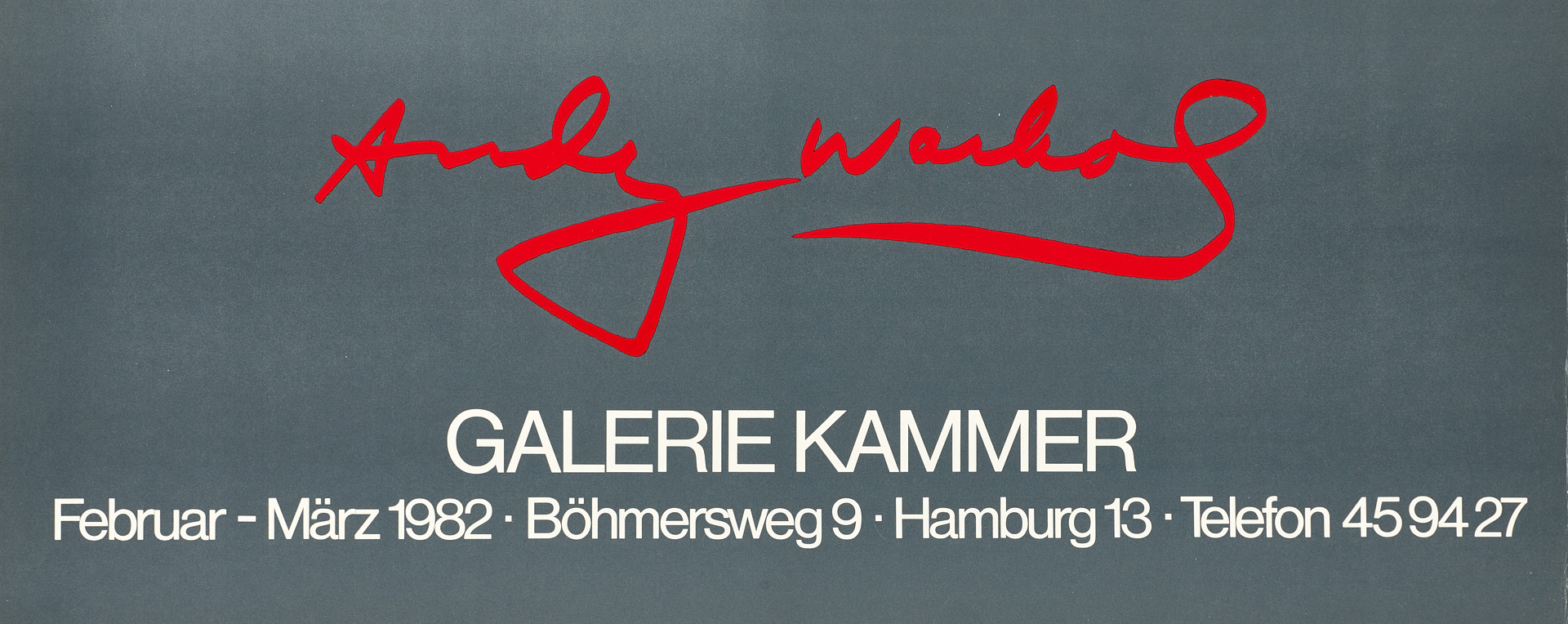 ANDY WARHOL, Mickey Mouse, Galerie Kammer, Hamburg, 1982, vintage, litografisk affisch.