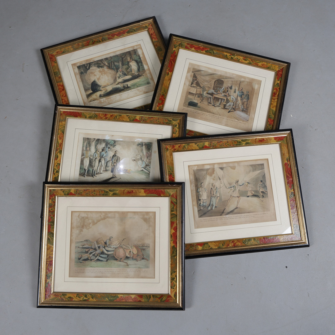 HENRY THOMAS ALKEN (1785-1851) "FIVE MILITARY PRINTS" (5).