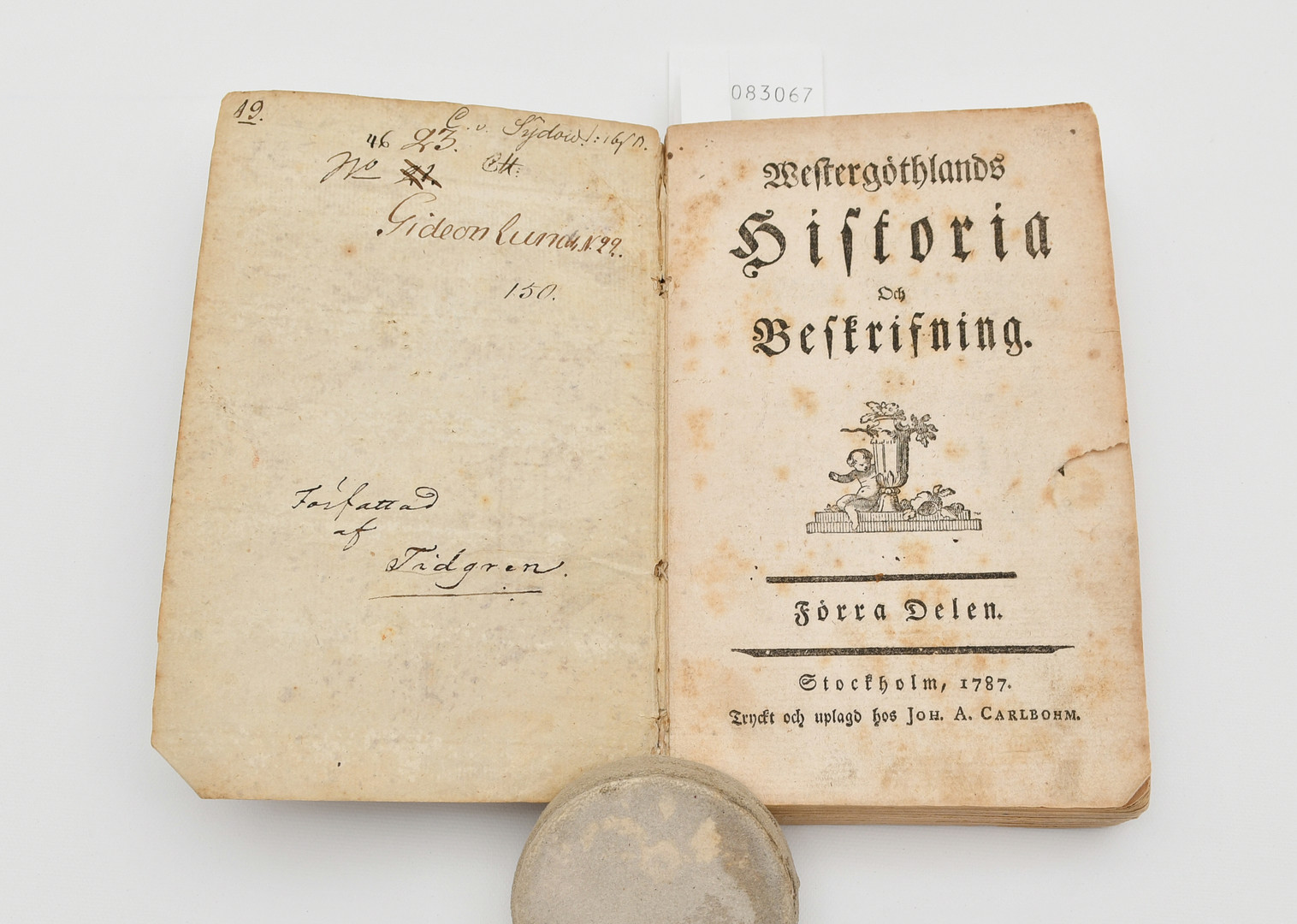 Westergöthlands historia och beskrifning. 1787.