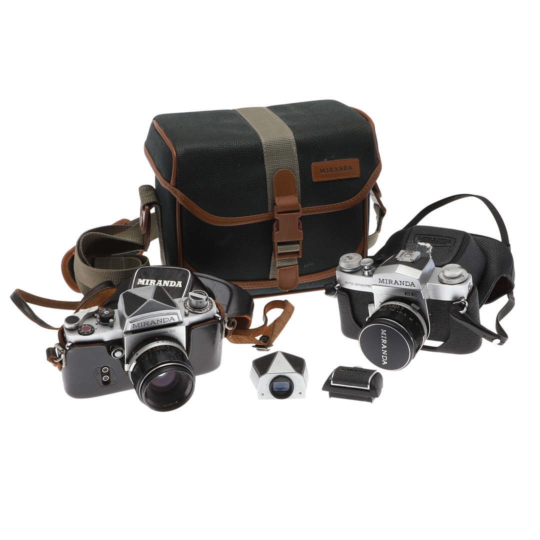 TWO MIRANDA SLR CAMERAS.