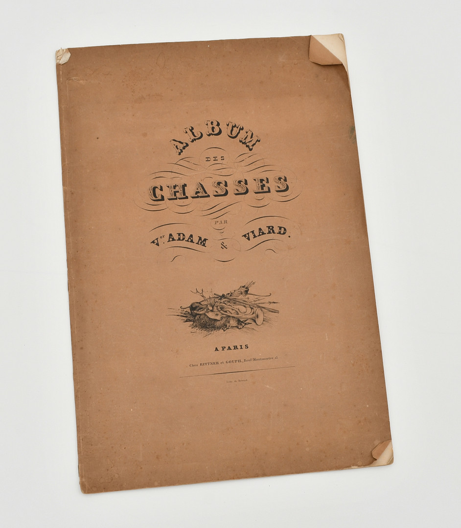 Album des chasses. Adam, V. u. Viard. Paris 1838. 6 lithografier. .
