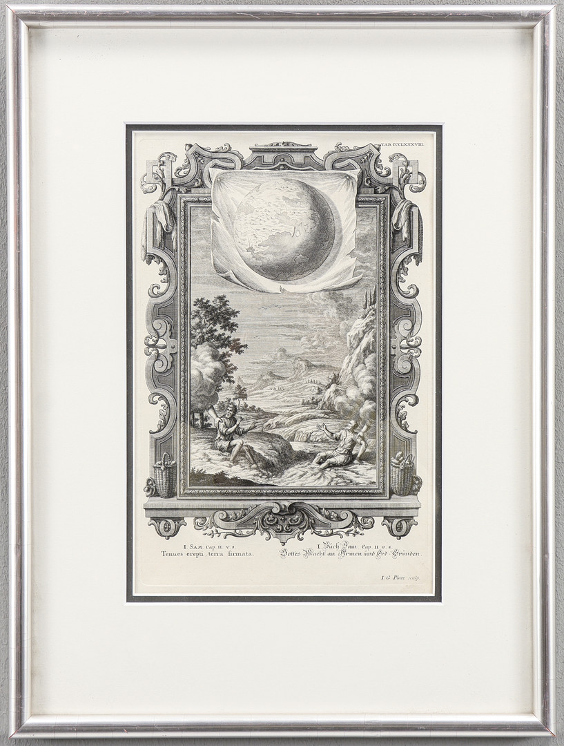 KOPPARSTICK, ur Johann Jakob Scheuchzers 'Physica Sacra', signerad i plåten "I.G. Pintz", 1700-tal.