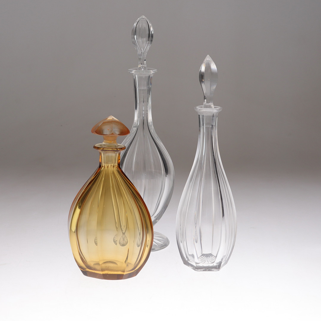 KARAFFER, 3 st, glas, 1900-talets början.