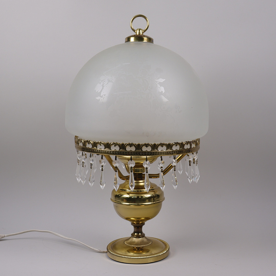 BORDSLAMPA, KEA 41, glas och metall.