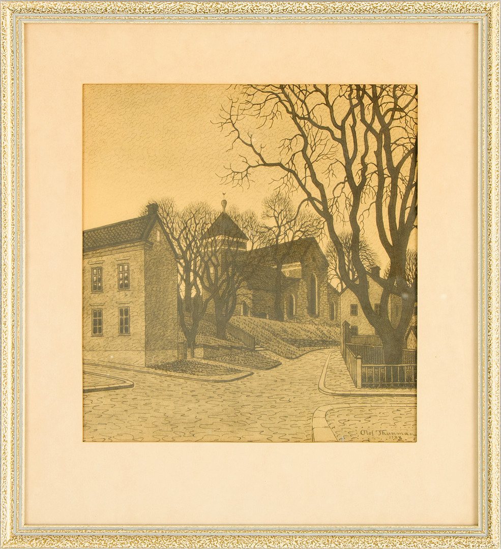 OLOF THUNMAN (1879-1944). "Helga trefaldighets kyrka".
