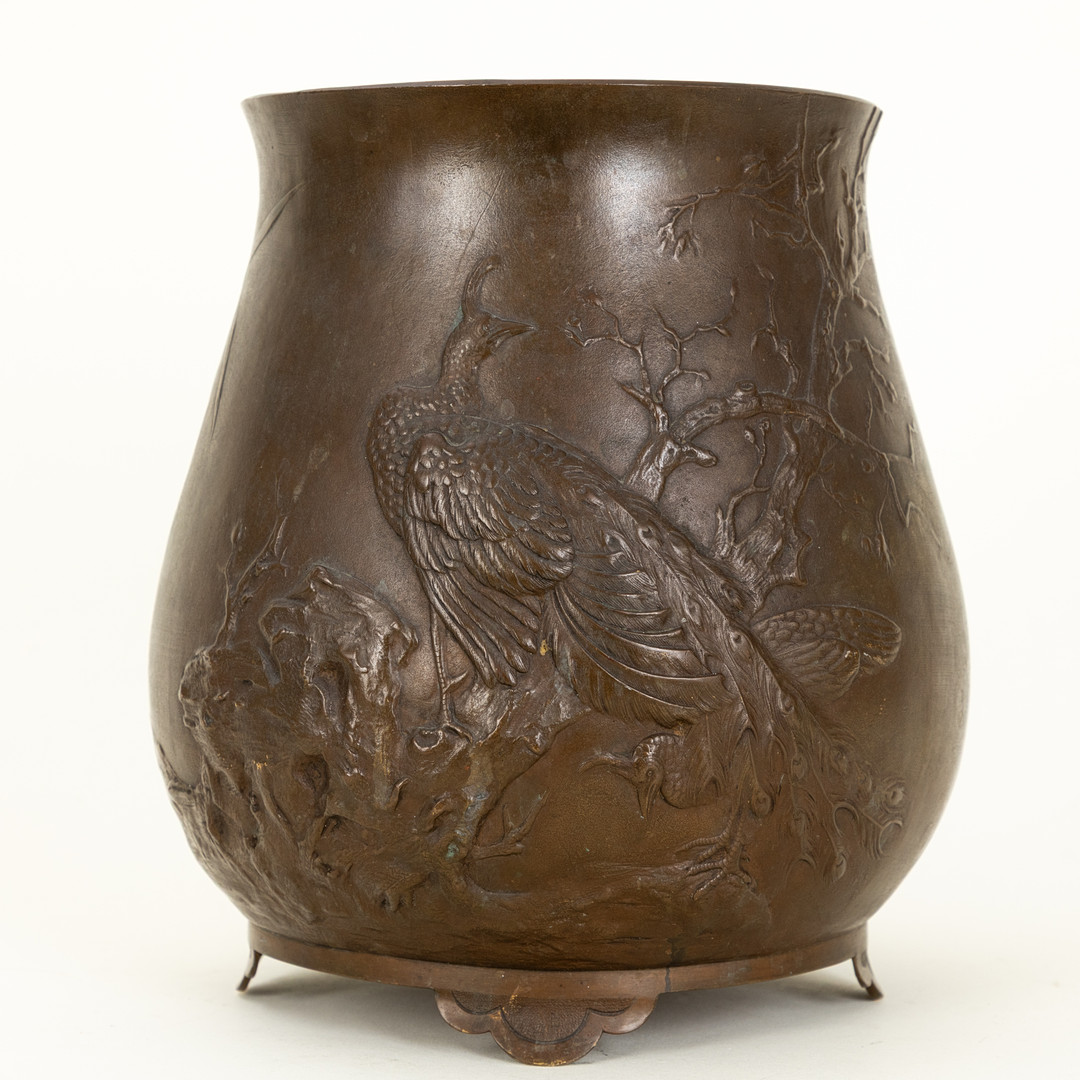 Bronze Vase im Stil der Meiji Periode, Berndorf, Österreich, um 1900/1920er Jahre.