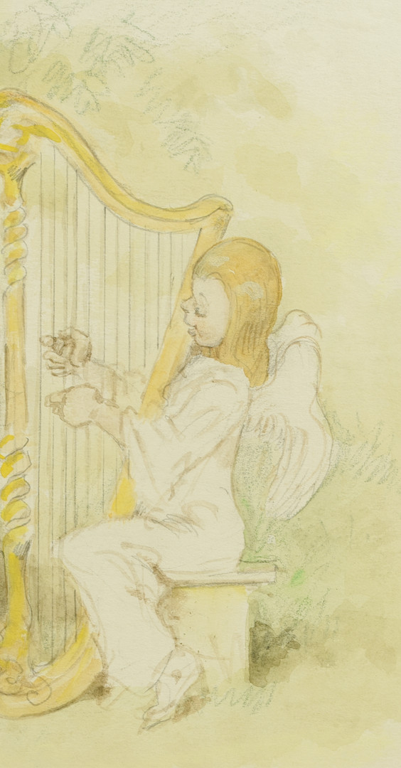 ROBERT HÖGFELDT. Blandteknik på papper "Ljuva toner" Signerad 1900-tal.