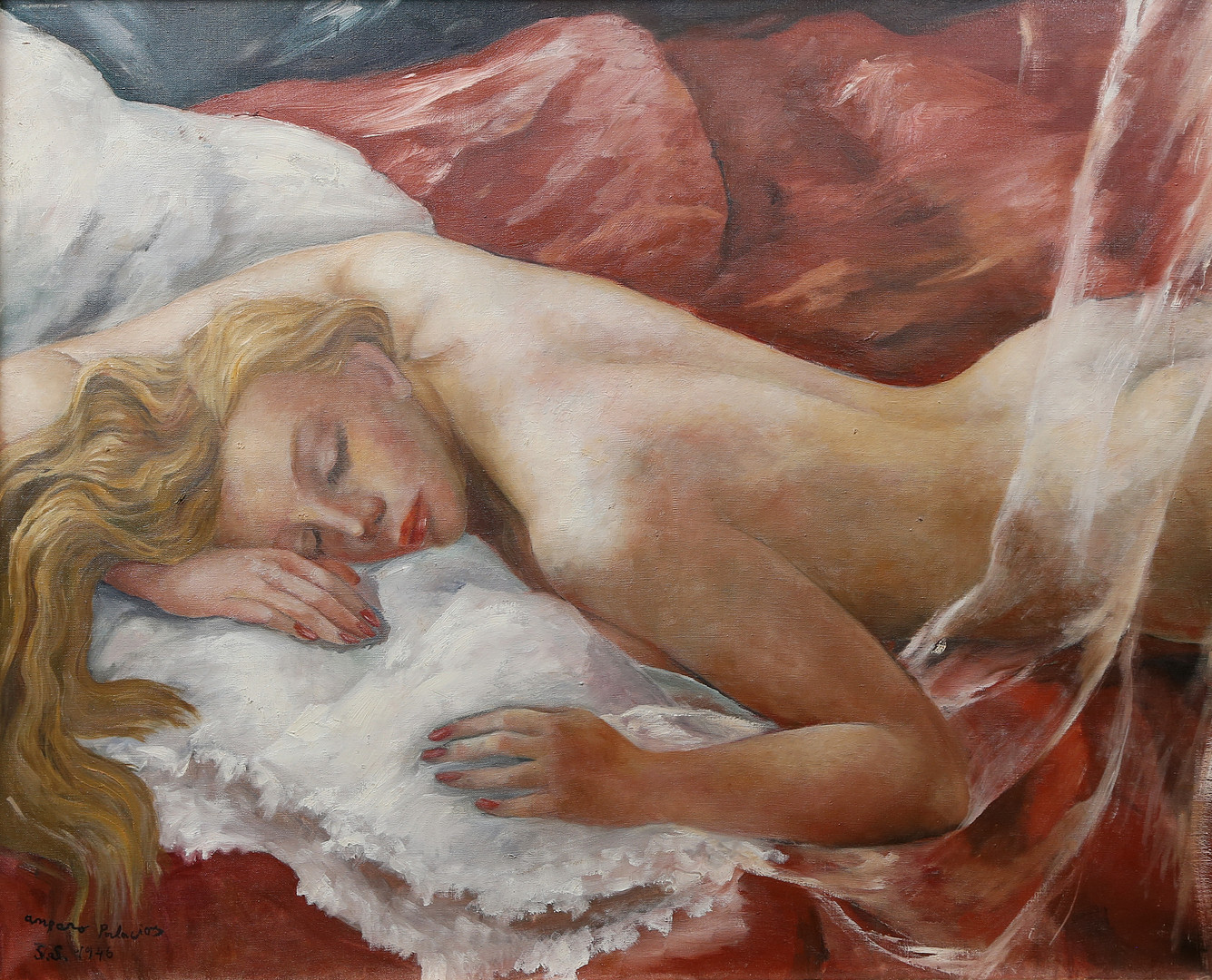 AMPARO PALACIOS. A young woman sleeping.