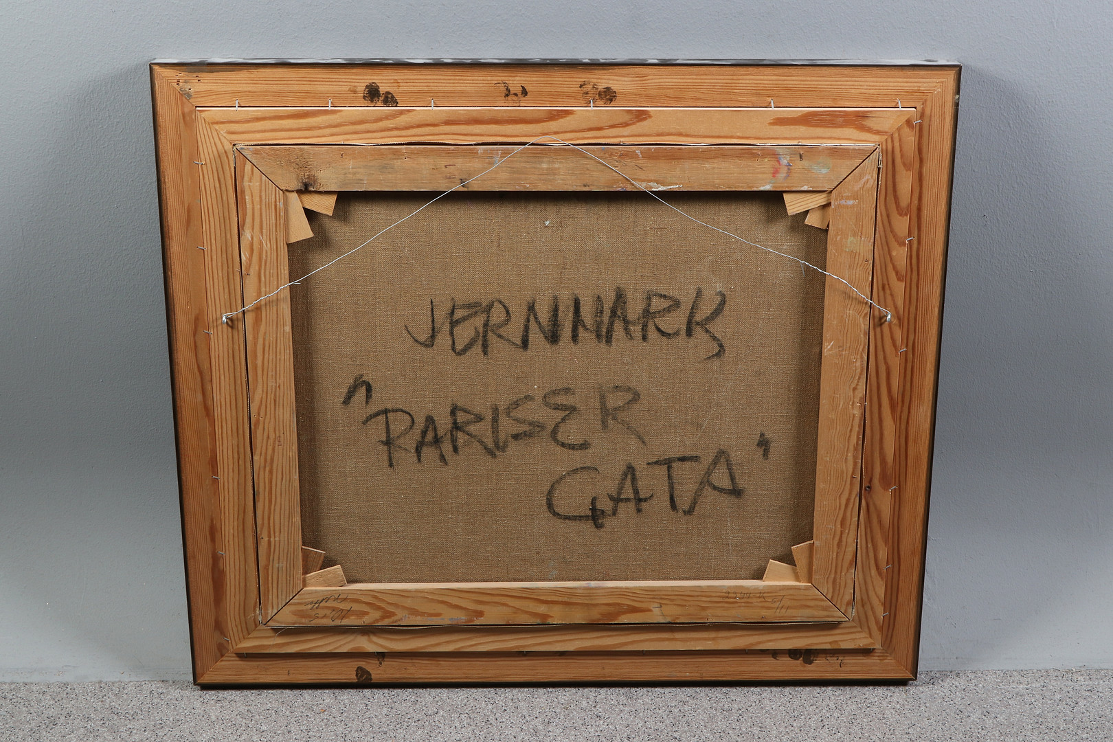 SIGGE JERNMARK. Oljemålning på duk. Signerad. "Parisergata".