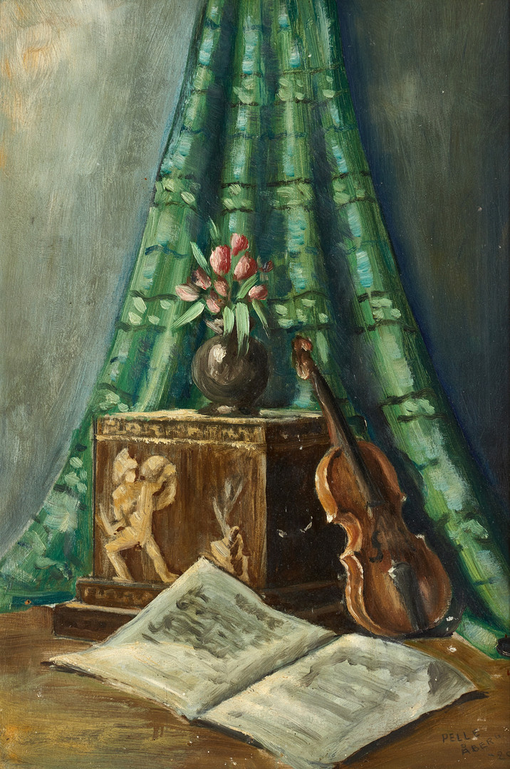 PELLE ÅBERG (1909-1964), Stilleben, signerad och daterad 1929, olja på pannå.