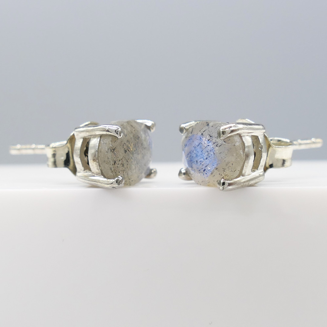 LABRADORITE GEMSTONE studs.