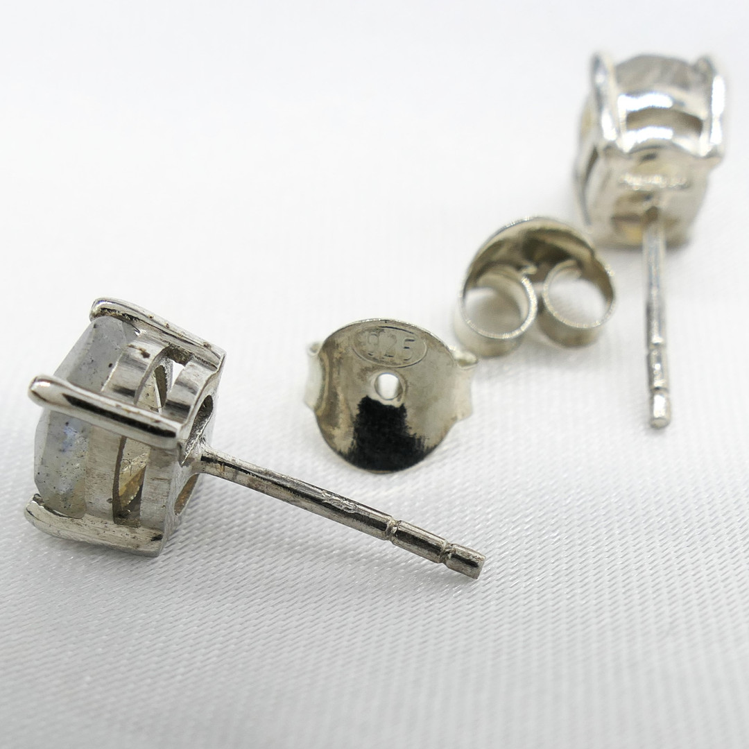 LABRADORITE GEMSTONE studs.