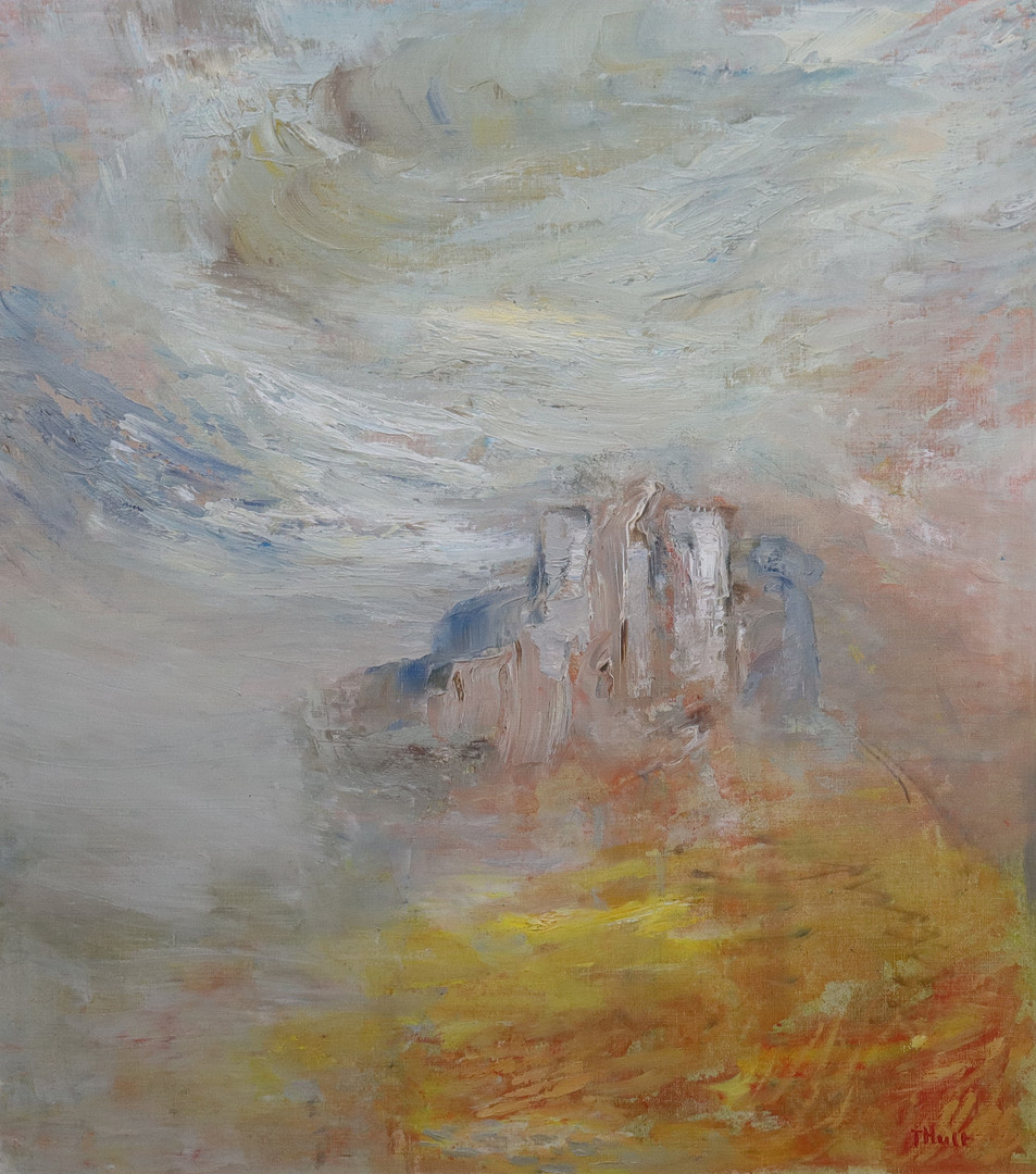 TORSTEN HULT. olja på duk, "Fata Morgana", komposition.