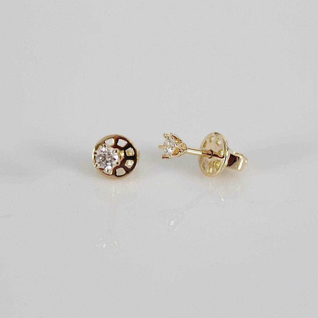 ENSTENSÖRHÄNGEN, 0,17ct, 18K.