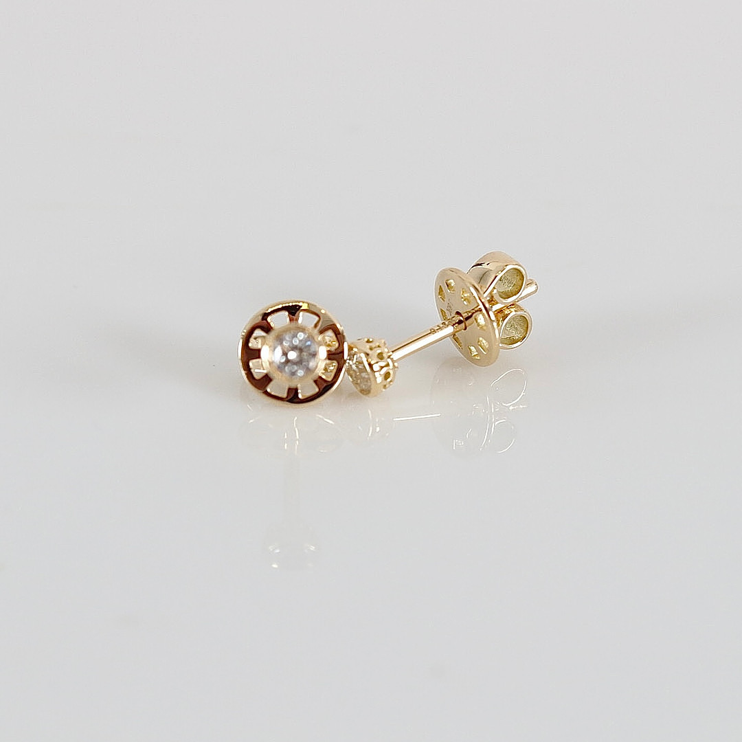 ENSTENSÖRHÄNGEN, 0,16ct, 18K.