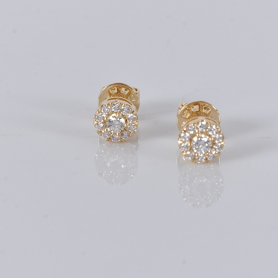 DIAMANTÖRHÄNGEN, ett par, totalt 0,41ct, 18K.