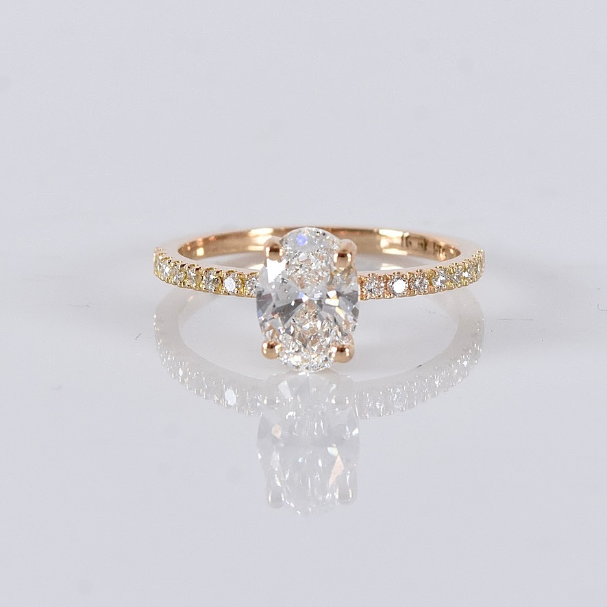 DIAMANTRING, 1,19ct, 18K, IGI Cert Labgrown.