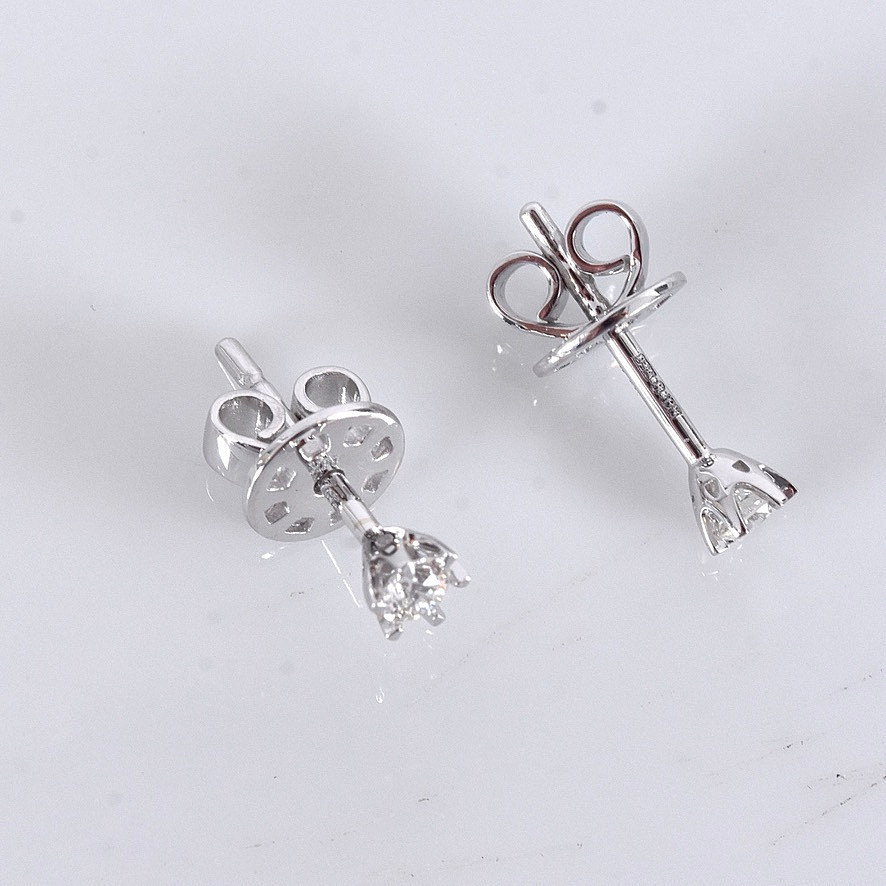 ENSTENSÖRHÄNGEN, 0,17ct, vitguld 18K.