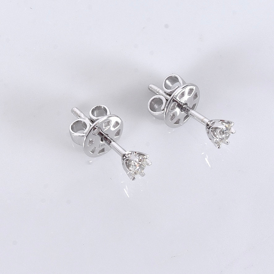 ENSTENSÖRHÄNGEN, 0,17ct, vitguld 18K.