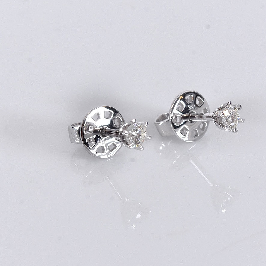 ENSTENSÖRHÄNGEN, 0,17ct, vitguld 18K.