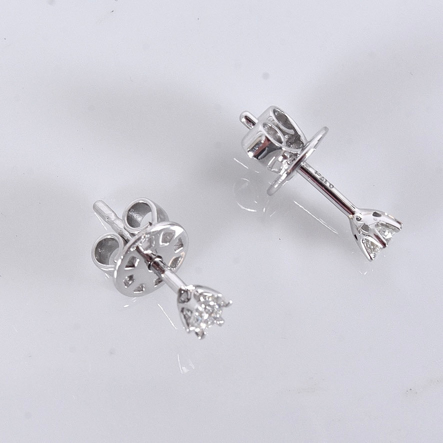 ENSTENSÖRHÄNGEN, 0,17ct, vitguld 18K.