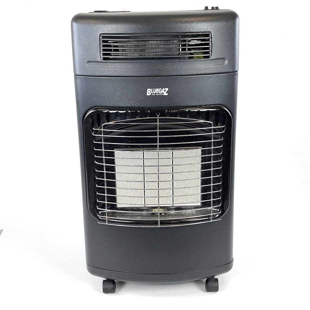 GASOLKAMIN, Bluegaz BG64, med elektrisk värmefläkt.