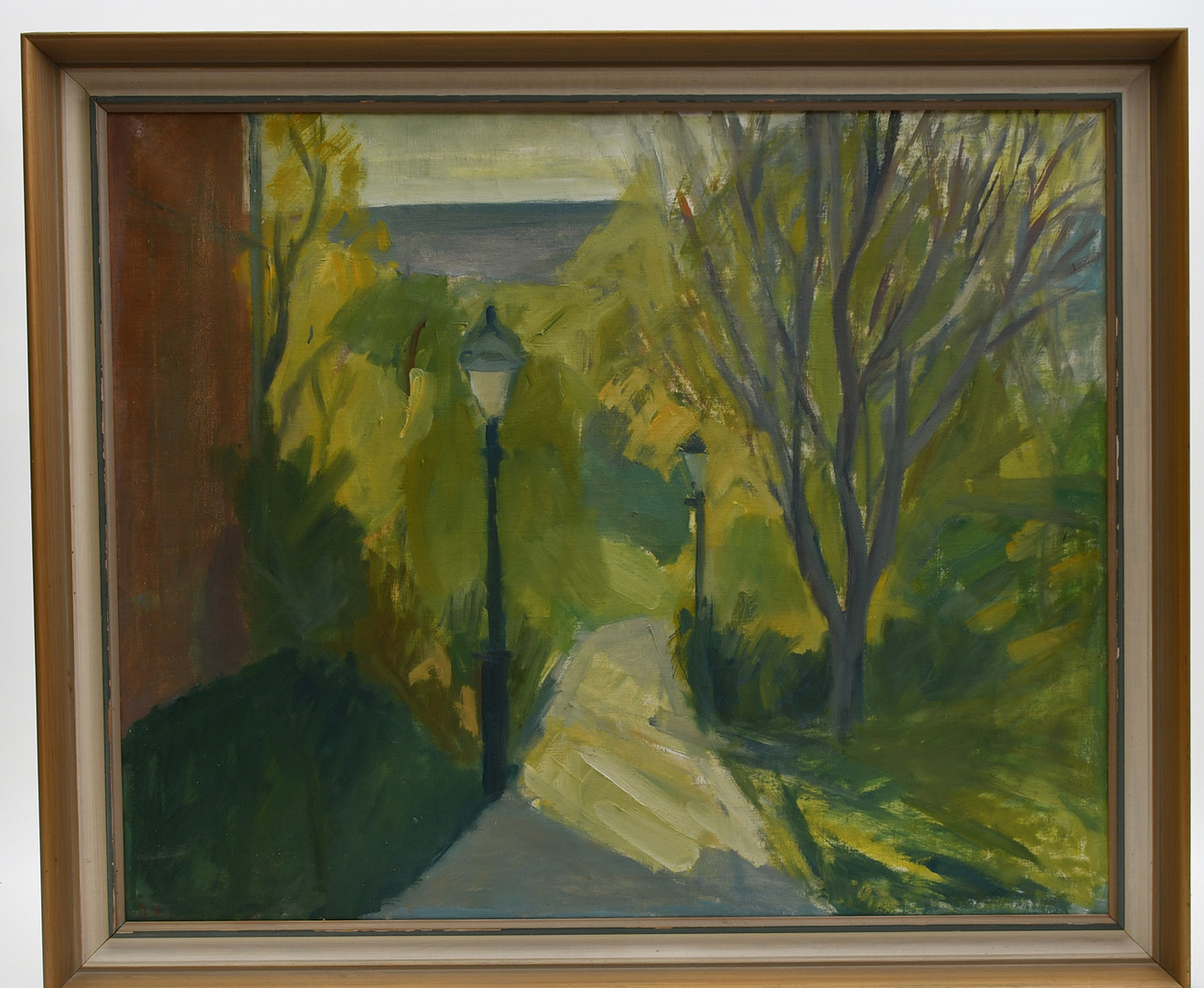 INGOLF ROJBAEK ( 1914-1996). Olja på duk. Promenadstråk. Uppsala.