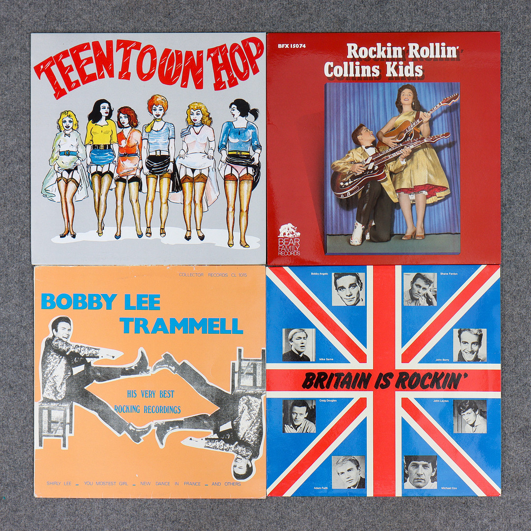 20 LP-SKIVOR, ROCKABILLY, ROCK N ROLL, JOHNNIE RAY, BOBBY LEE TRAMMELL, TEENTOWN HOP, JACK EARLS M.M.