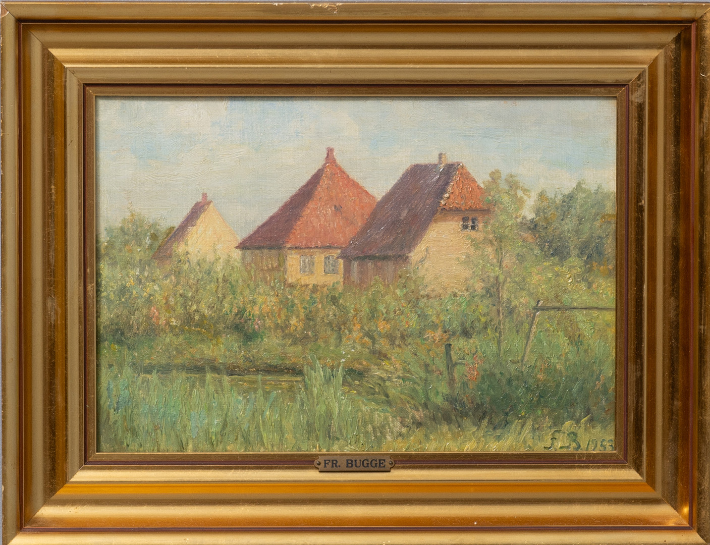 FRIDA BUGGE. (1874-1964). Olie på lærred. Danmark, 1953.