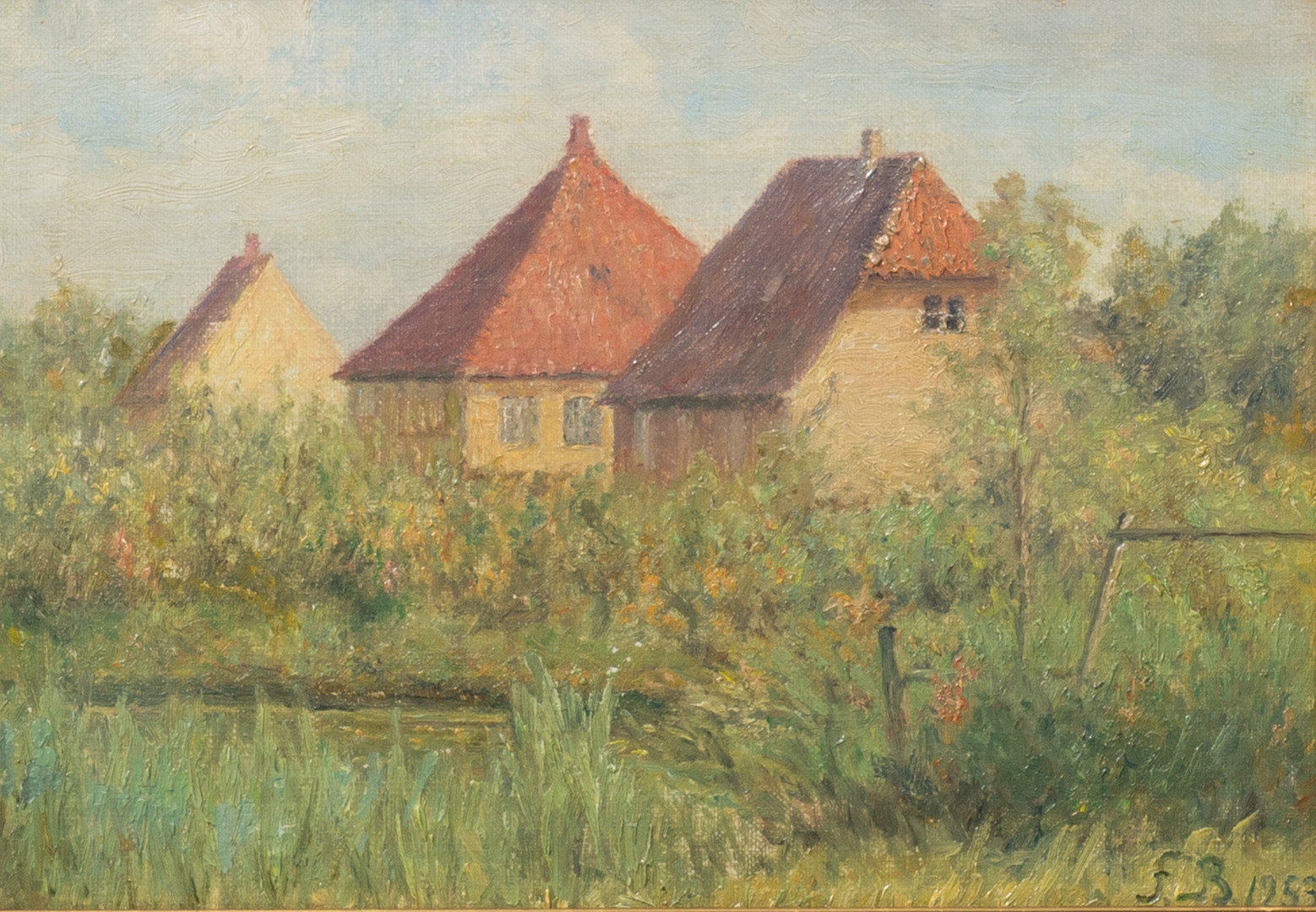 FRIDA BUGGE. (1874-1964). Olie på lærred. Danmark, 1953.