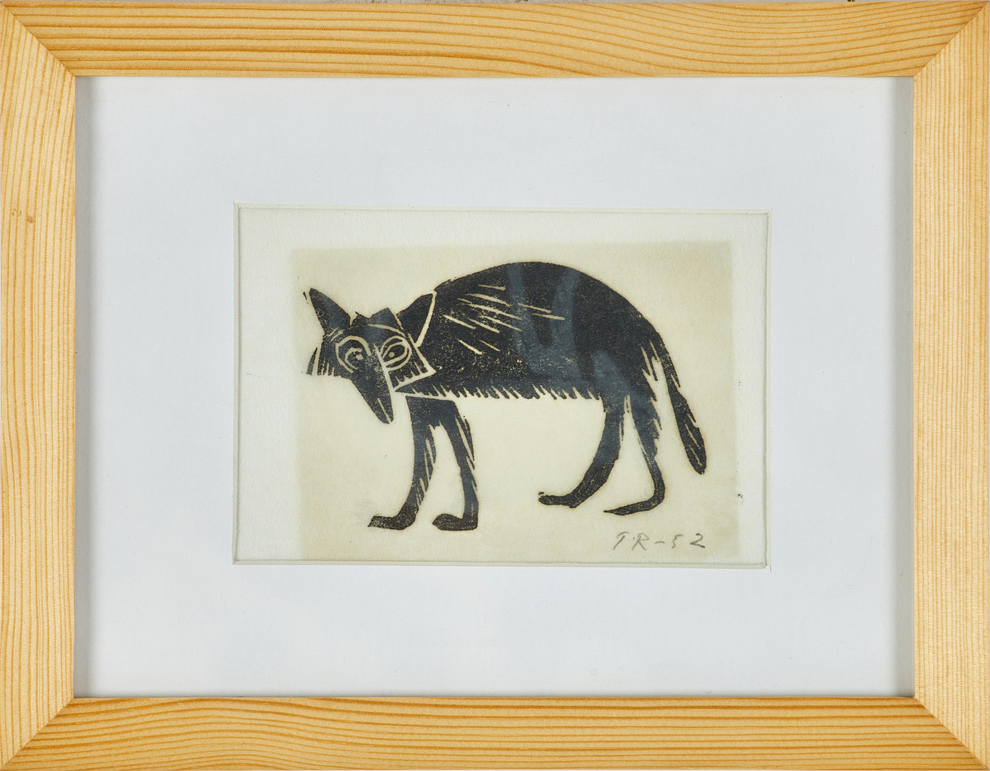 TORSTEN RENQVIST (1924-2007), Kattdjur, monogramsignerad och daterad TR -52, träsnitt.