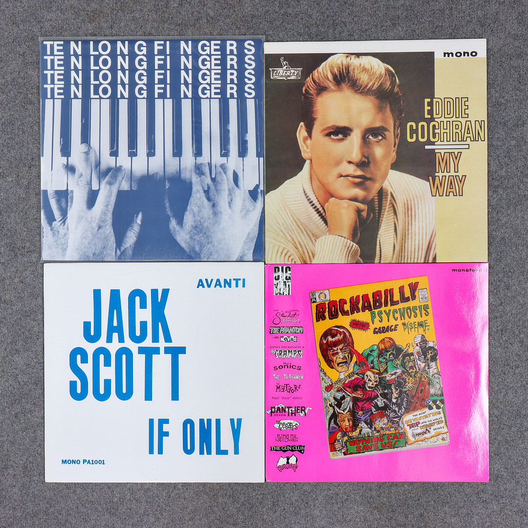 20 LP-SKIVOR, ROCKABILLY, ROCK N ROLL, TEN LONG FINGERS, EDDIE COCHRAN, BUZZ CLIFFORD, SAMMY MASTERS M.M.