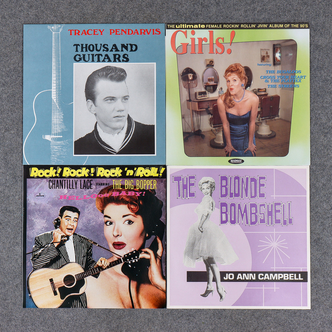 20 LP-SKIVOR, ROCKABILLY, ROCK N ROLL, TEN LONG FINGERS, EDDIE COCHRAN, BUZZ CLIFFORD, SAMMY MASTERS M.M.