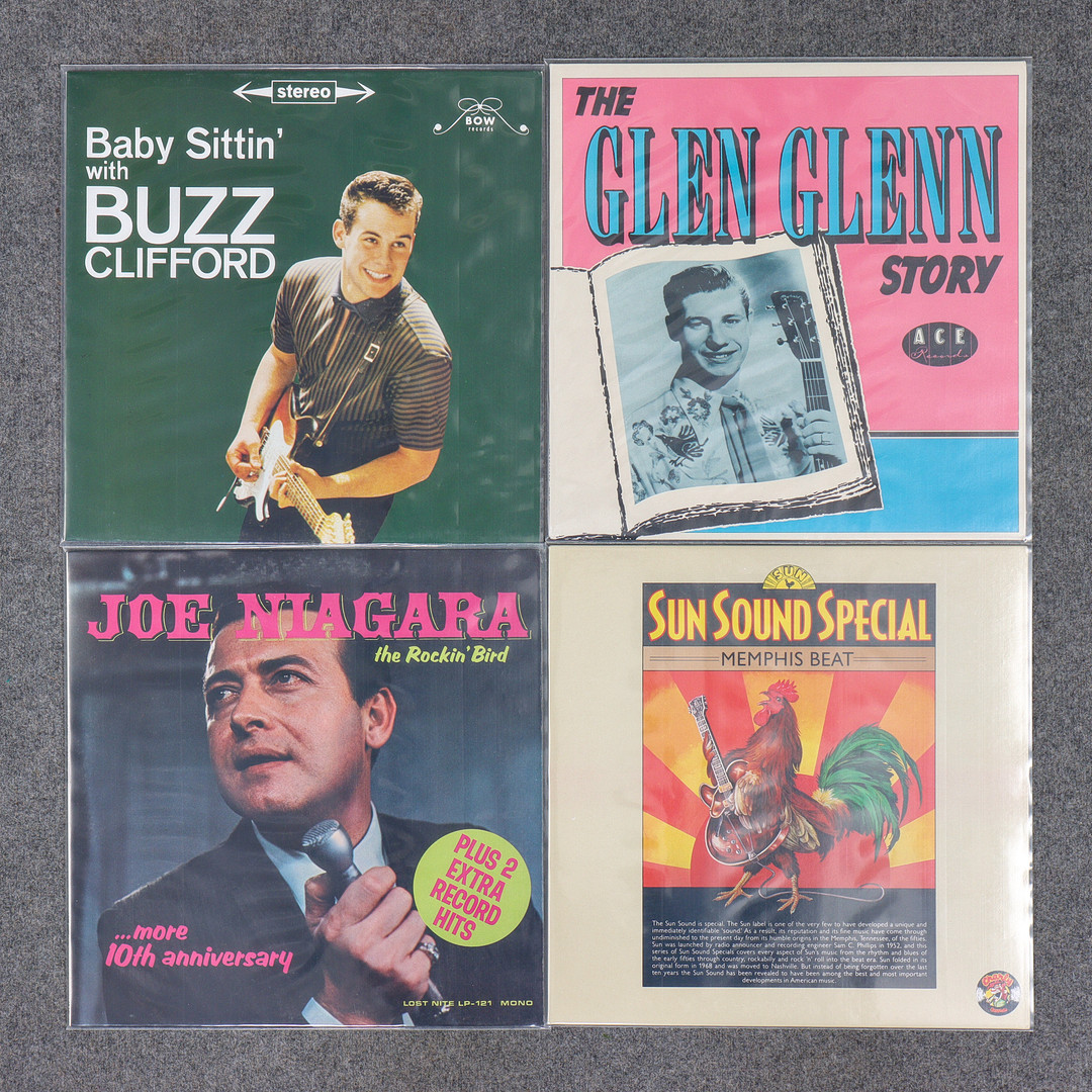20 LP-SKIVOR, ROCKABILLY, ROCK N ROLL, TEN LONG FINGERS, EDDIE COCHRAN, BUZZ CLIFFORD, SAMMY MASTERS M.M.