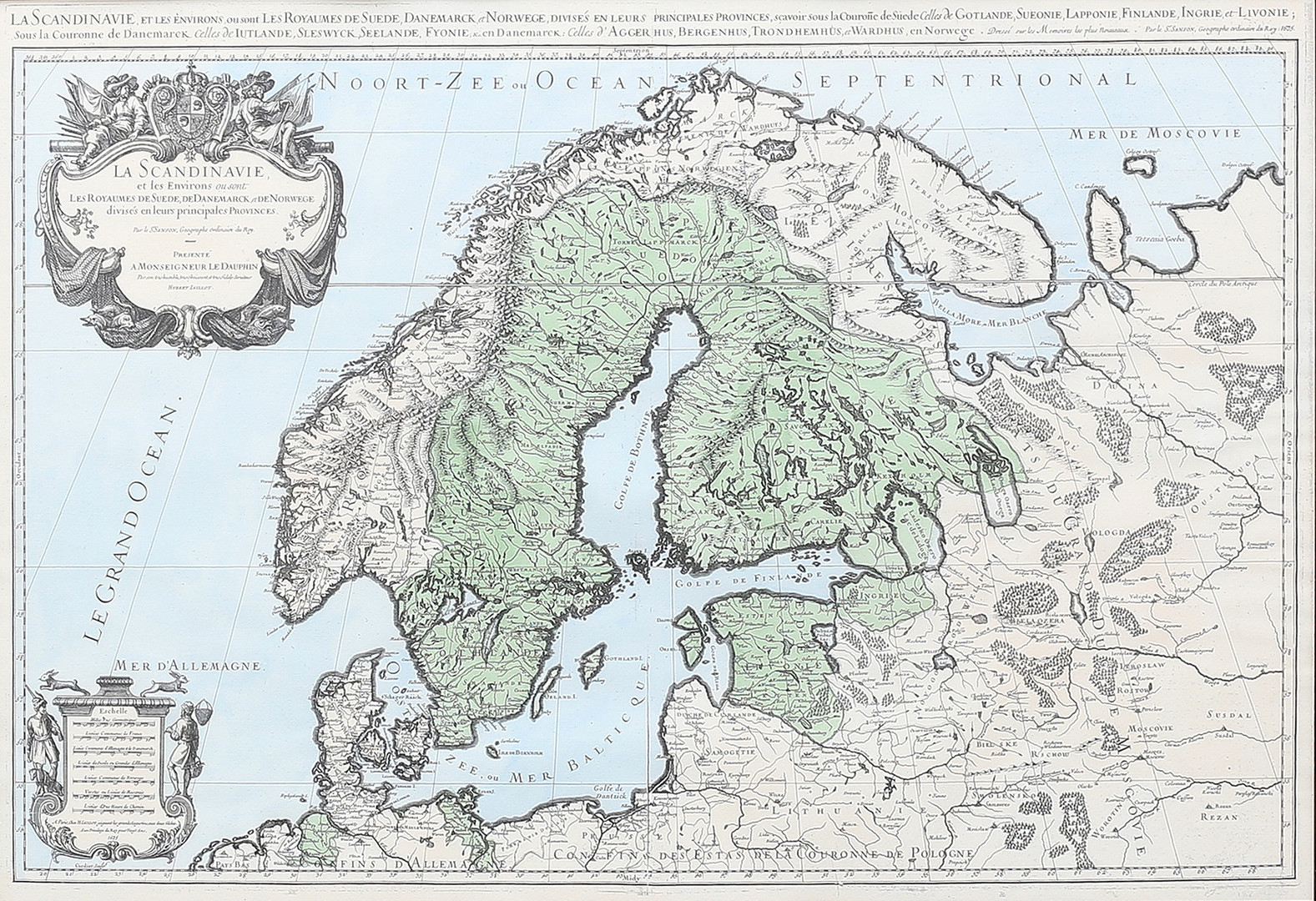 HUBERT JAILLOT. EFTER. "La Scandinavie et les Environs". Reproduktion.